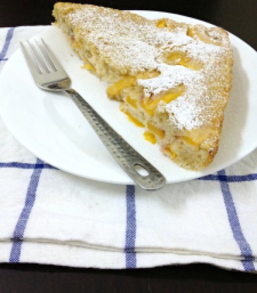 Fresh Peach Fluffy Panacakes Cake3