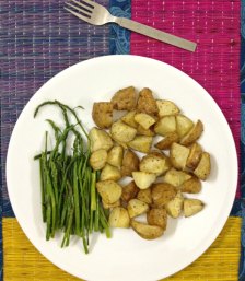 Oven Roasted Asparagus & Potatoes with PeanutButter & Buttermilk Dressing2